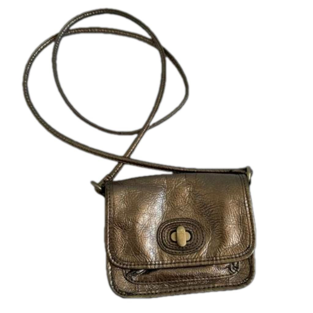 Fossil Women's Bronze Leather Crossbody Bag